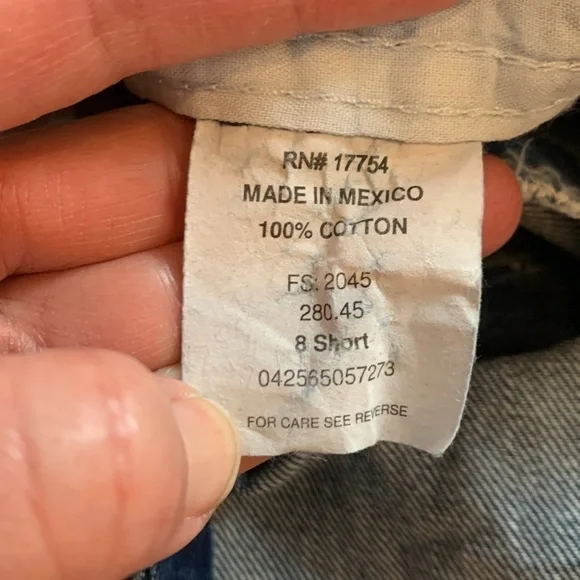 KEY sz 8S medium wash overalls - Picture 6 of 7